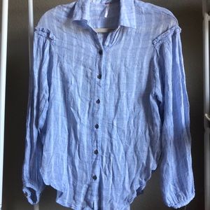 Free People Blue Blouse!